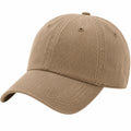 Baseballkappe One Size aus Cord Beige mit gebogenem Schirm