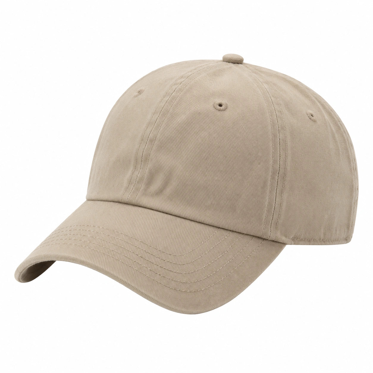 Baseballkappe Einheitsgröße Beige Textil mit gebogenem Schirm für Alltag