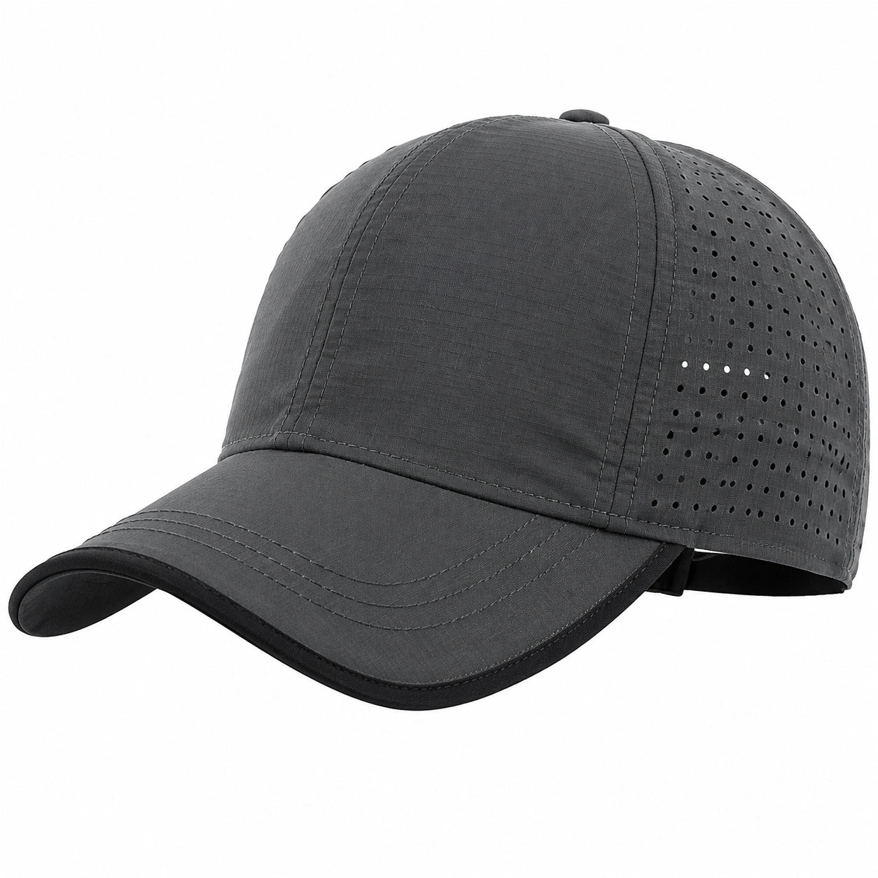 Baseballkappe Einheitsgröße aus Textil in Dunkelgrau mit Belüftung für Alltag und Sport