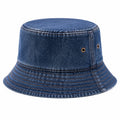 Anglerhut Einheitsgröße aus Denim Blau mit Ösen für Damen und Herren
