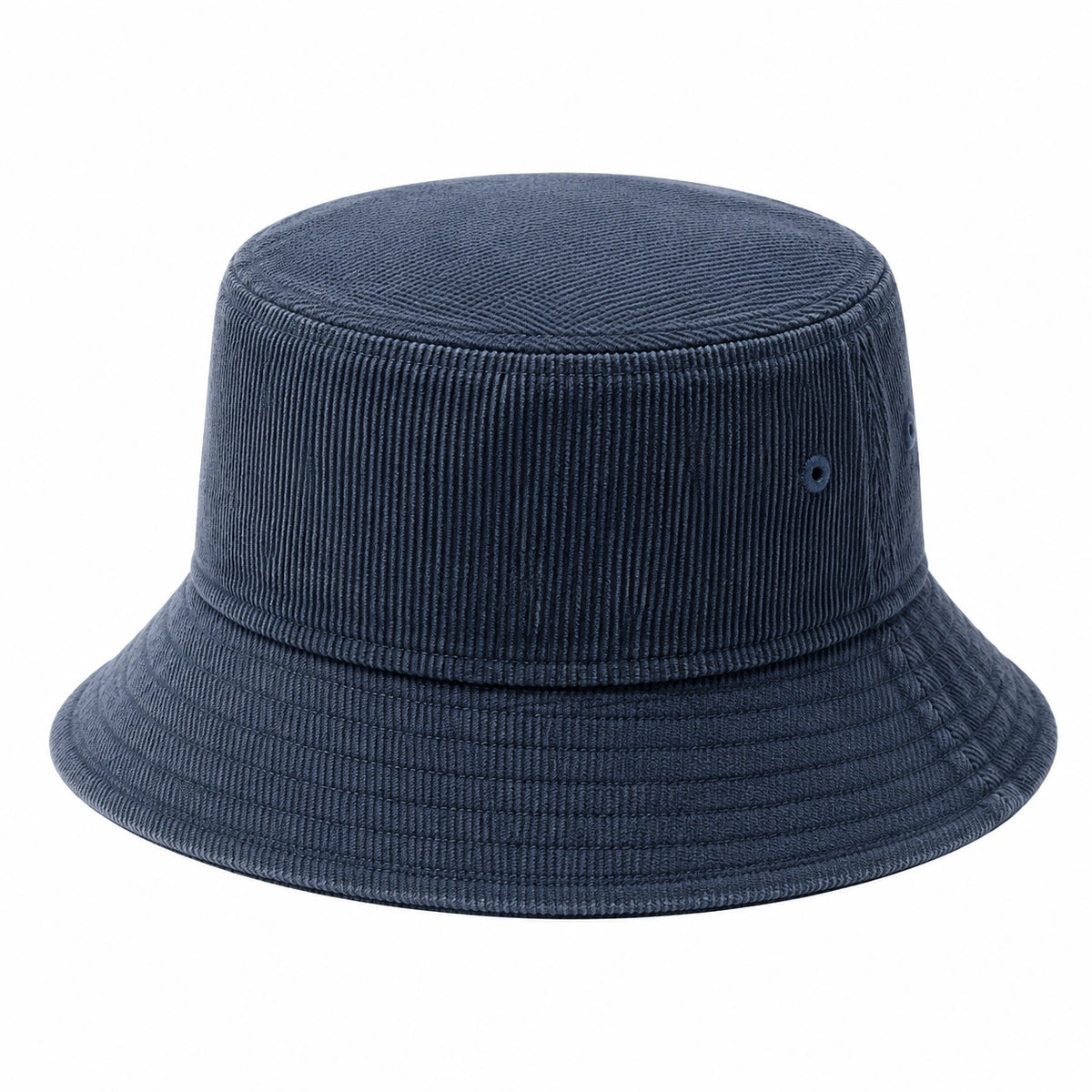 Bucket Hat Einheitsgröße aus geripptem Textil in Dunkelblau - lässiger Freizeitstil
