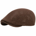 Flatcap Einheitsgröße braun mit Netzstruktur für Freizeit