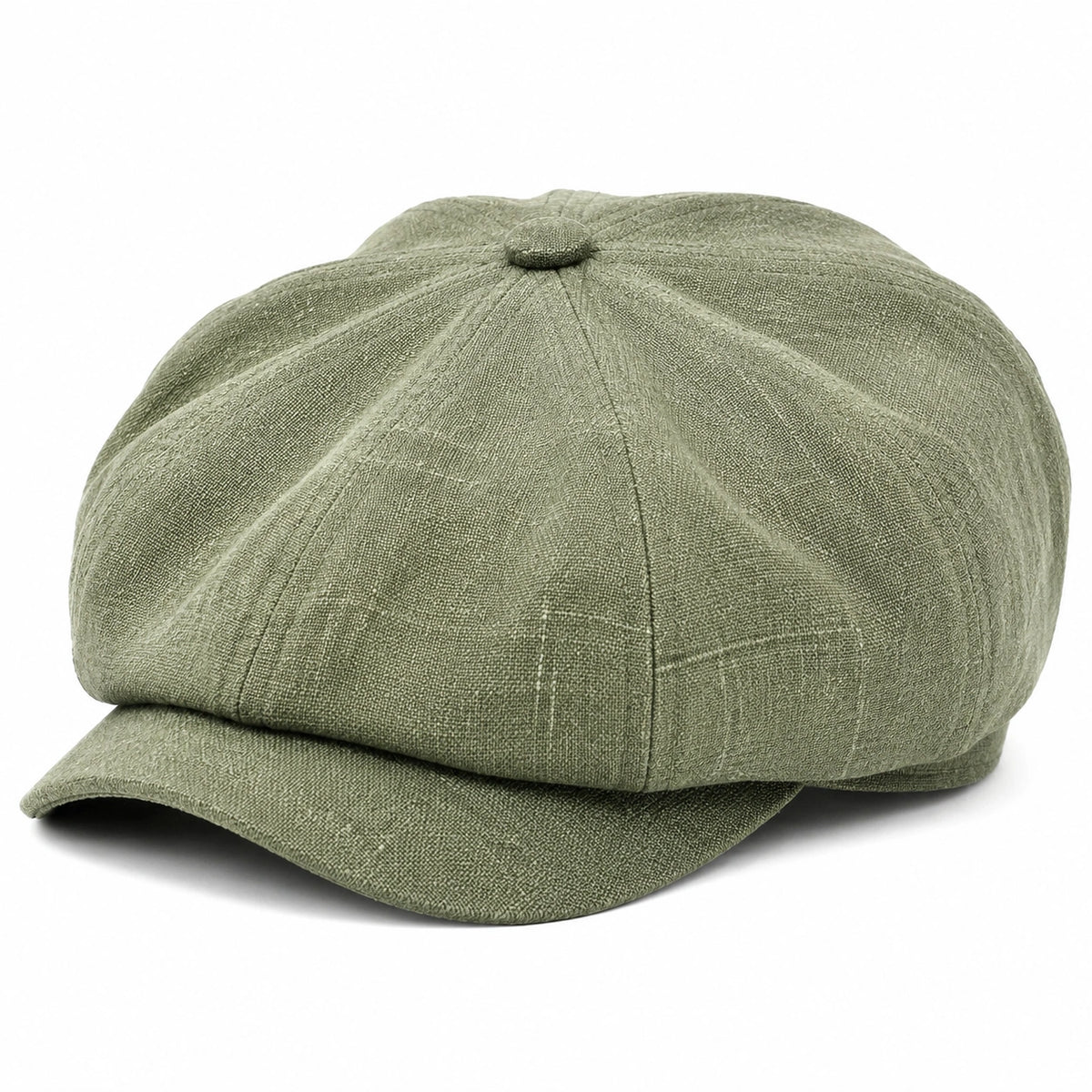 Schiebermütze Einheitsgröße aus Textil olivgrün für Alltag im Newsboy-Stil