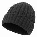 Strickmütze Einheitsgröße Schwarz aus Strickmaterial für Alltag