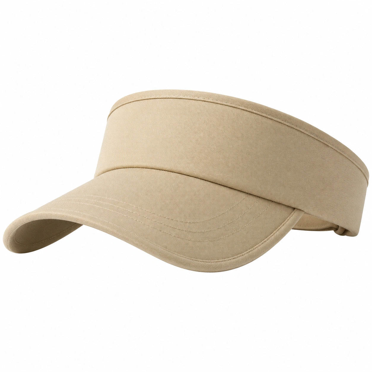 Sonnenblende Einheitsgröße aus Textilgewebe Beige verstellbar für Freizeit
